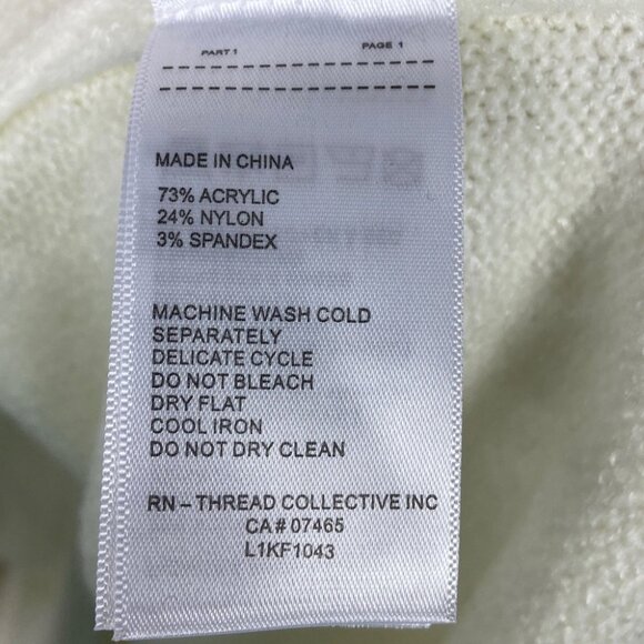 NWT Nordstrom Laundry Shelli Segal Extended Shoulder Knit Sweater White Medium M - Picture 7 of 10